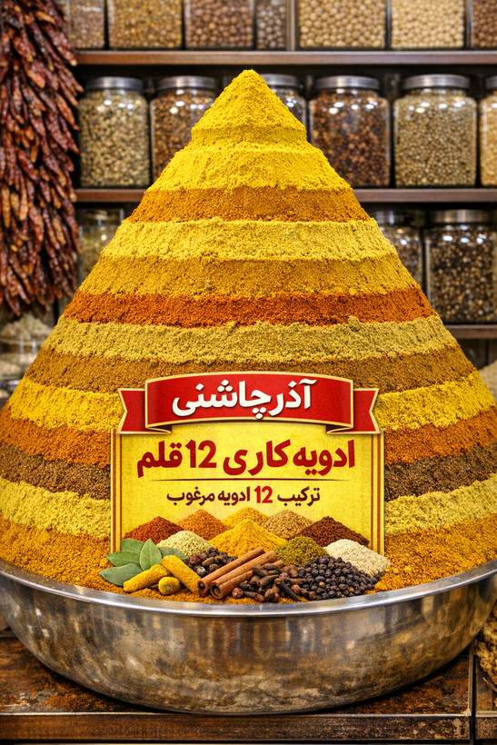 ادویه کاری ۱۲ قلم زرد اعلا
