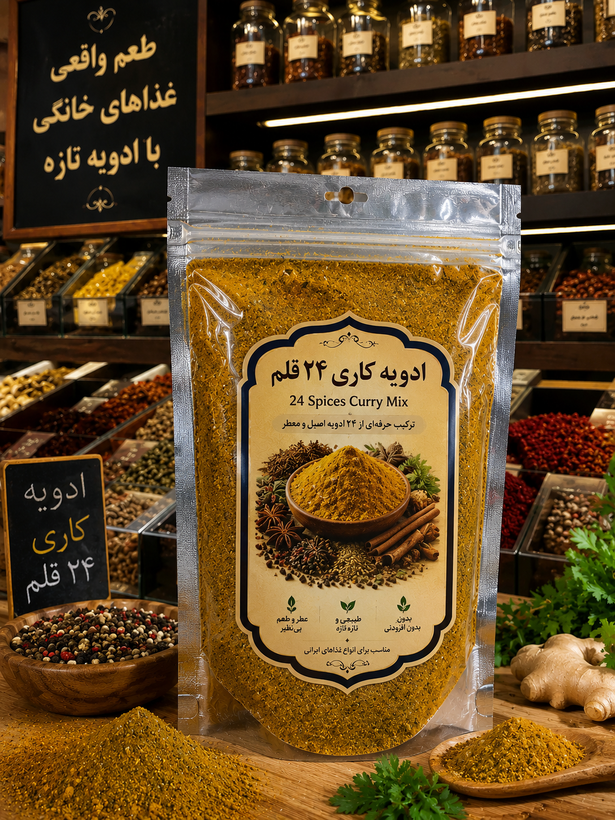 ادویه کاری ۲۴ قلم اعلا